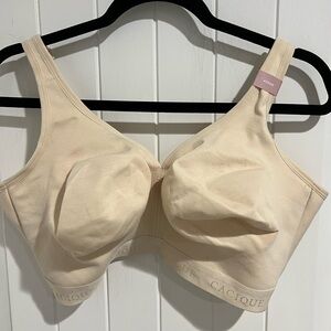 Cacique Bra Unlined Full Coverage Wireless Support Lane Bryant Cream 42DDD